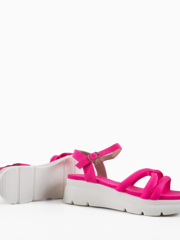 Sandali con plateau Fuchsia Adana - Img 4