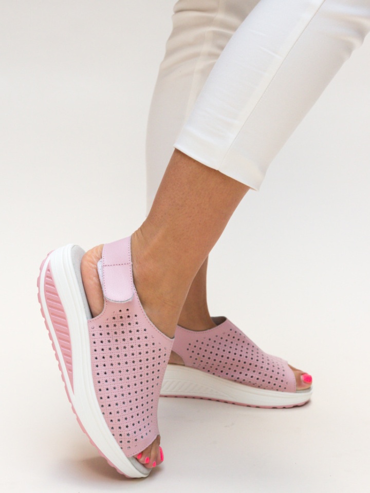 Sandali con plateau Rosa Liberty - Img 2