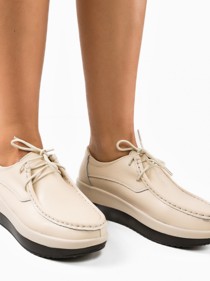 Scarpe casual Beige Vlasta - Img 3
