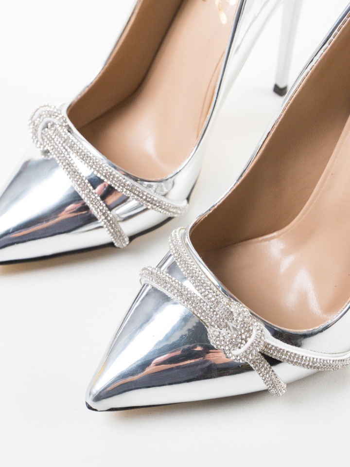 Scarpe da donna Argento Casette - Img 8