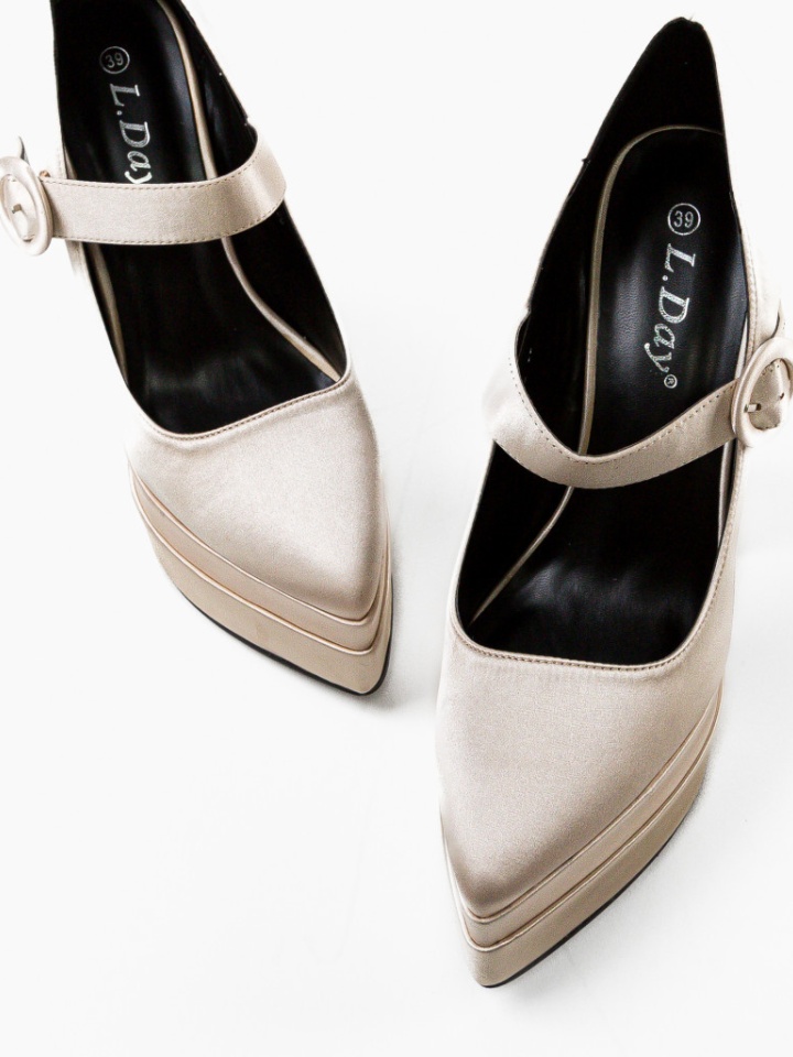Scarpe da donna Beige Fobol - Img 6