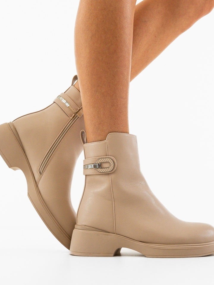 Tronchetti da donna Beige Faea - Img 2