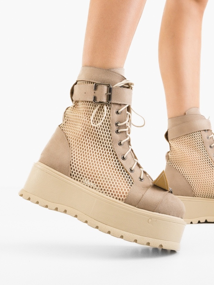 Tronchetti da donna Beige Koron - Img 1