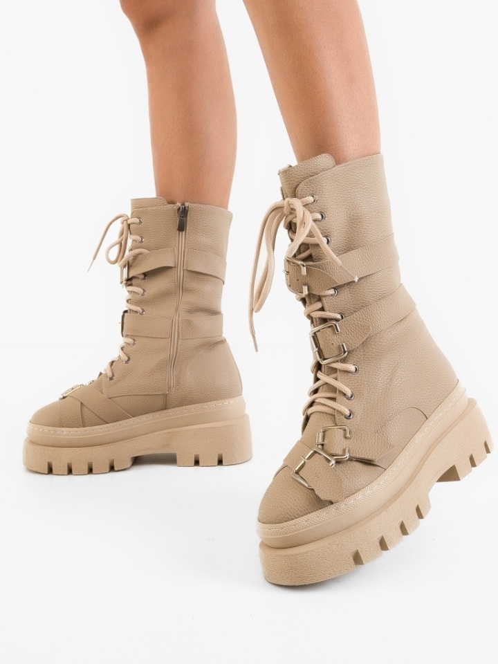 Tronchetti da donna Beige Myryam - Img 1