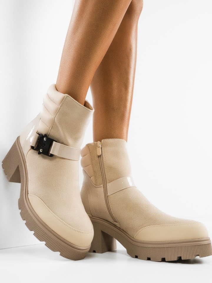 Tronchetti da donna Beige Salin - Img 2