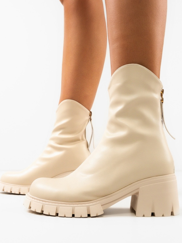 Tronchetti da donna Beige Siman - Img 4