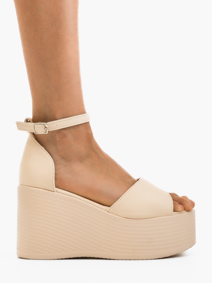 Sandali con plateau Beige Tamar - Img 5