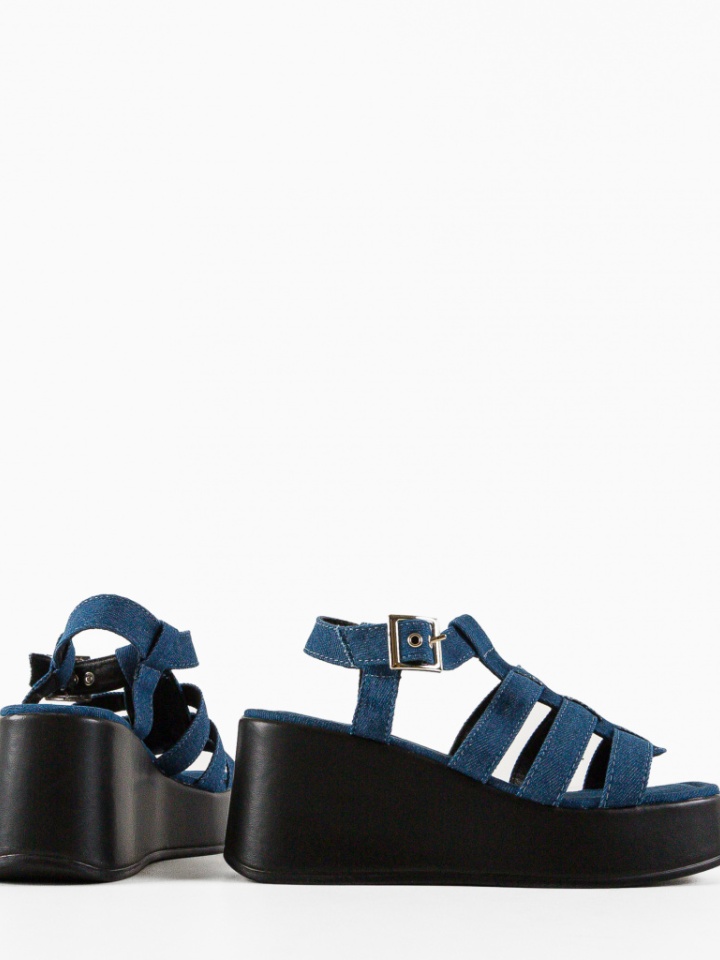 Sandali con plateau Blu Nablus 2 - Img 11