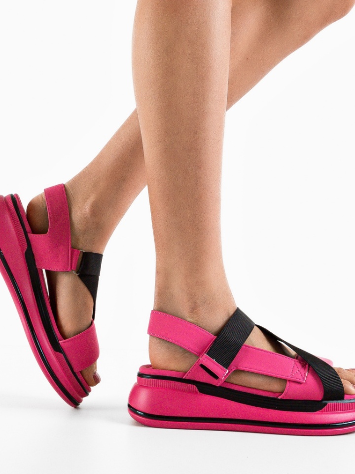 Sandali con plateau Fuchsia Corfu - Img 2
