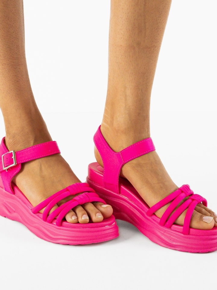 Sandali con plateau Fuchsia Patras - Img 1