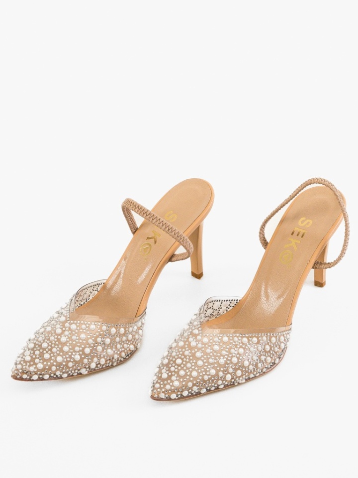 Scarpe da donna Beige Beto - Img 5