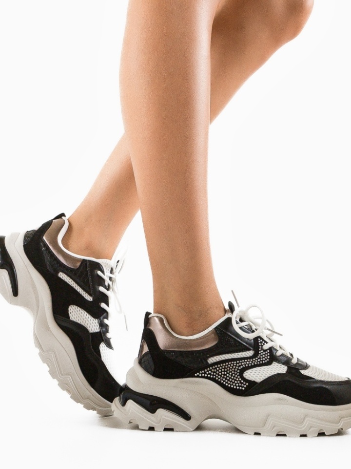 Scarpe sportive Nere Leonarda - Img 2
