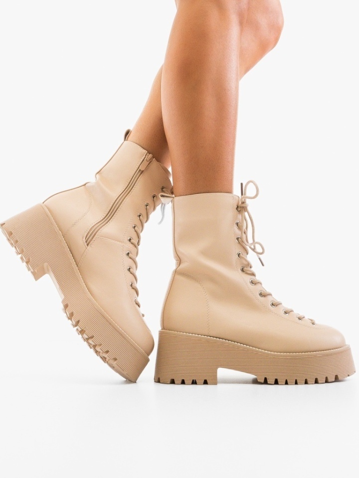 Tronchetti da donna Beige Lanun - Img 5
