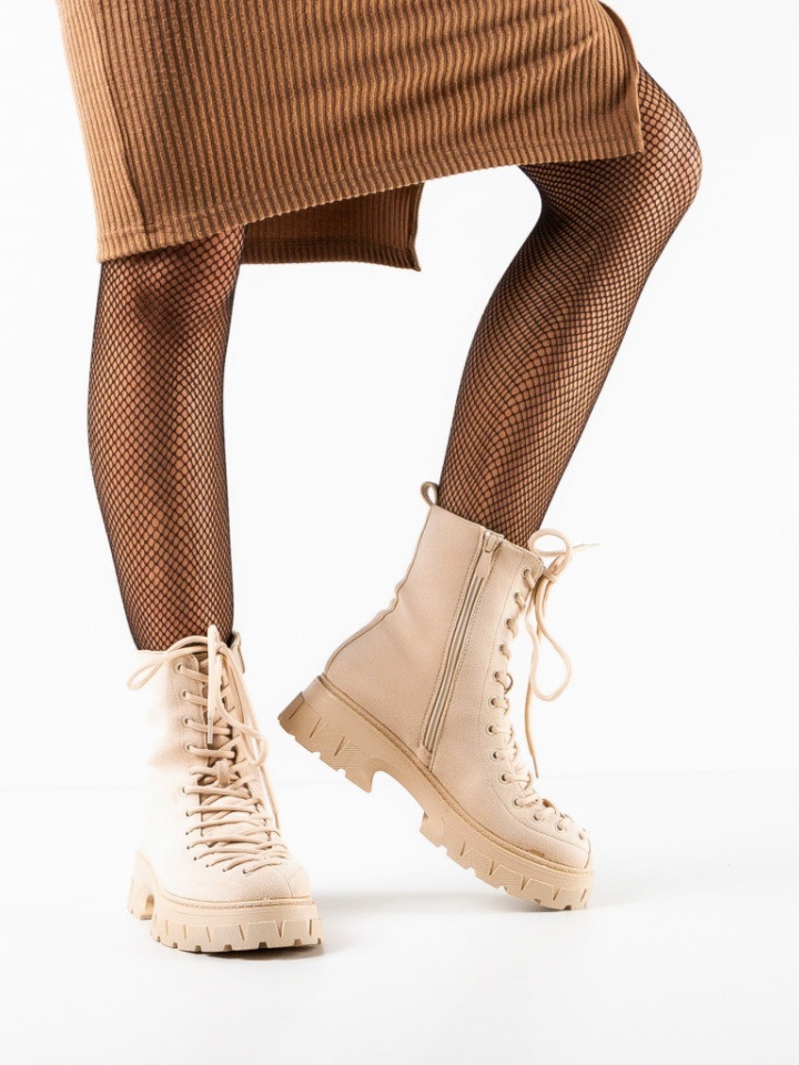 Tronchetti da donna Beige Laza - Img 1