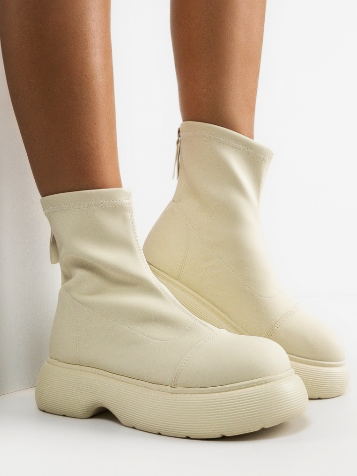 Tronchetti da donna Beige Vyvyanko - Img 1