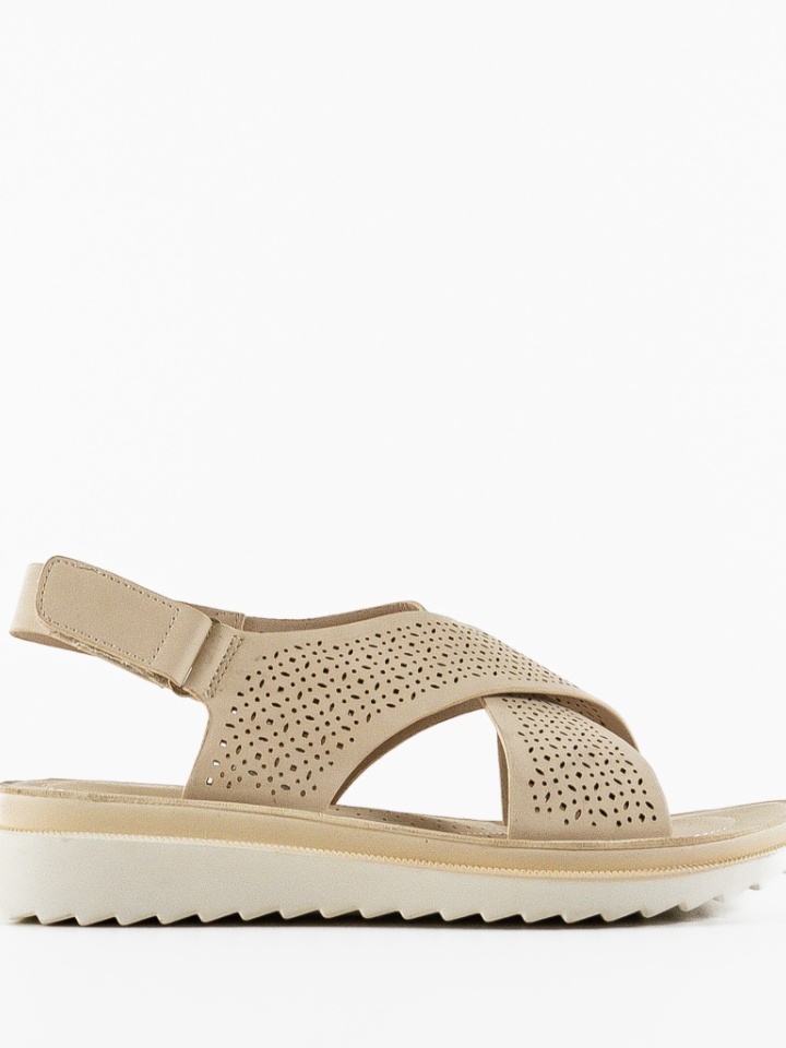 Sandali con plateau Beige Edmon - Img 5