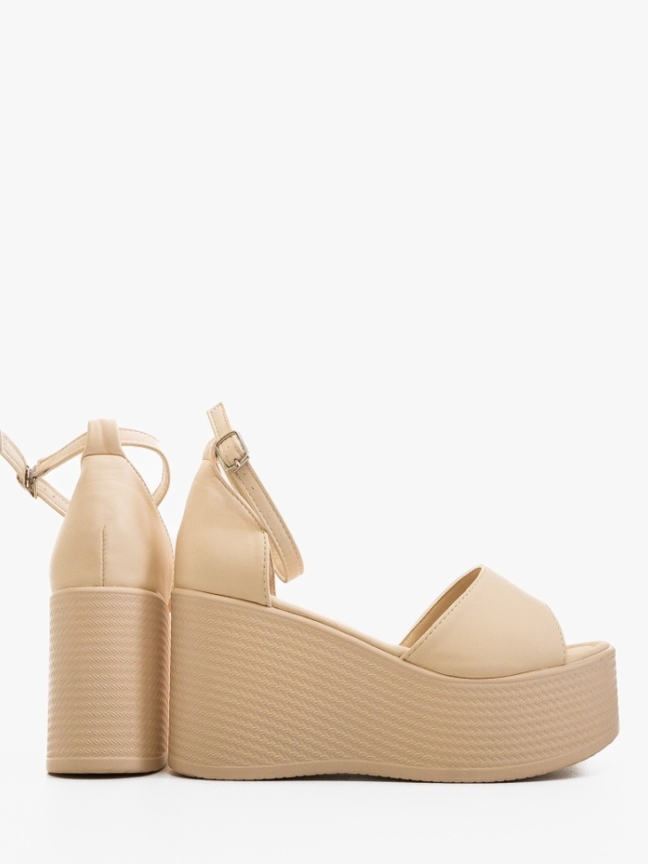 Sandali con plateau Beige Tamar - Img 6