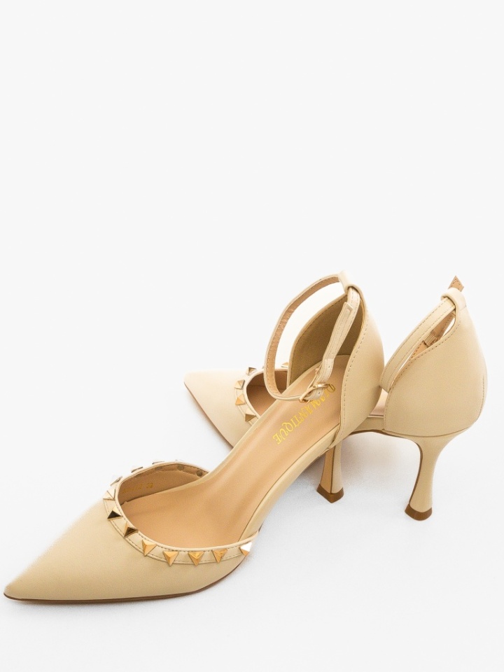 Scarpe da donna Beige Bashe - Img 4