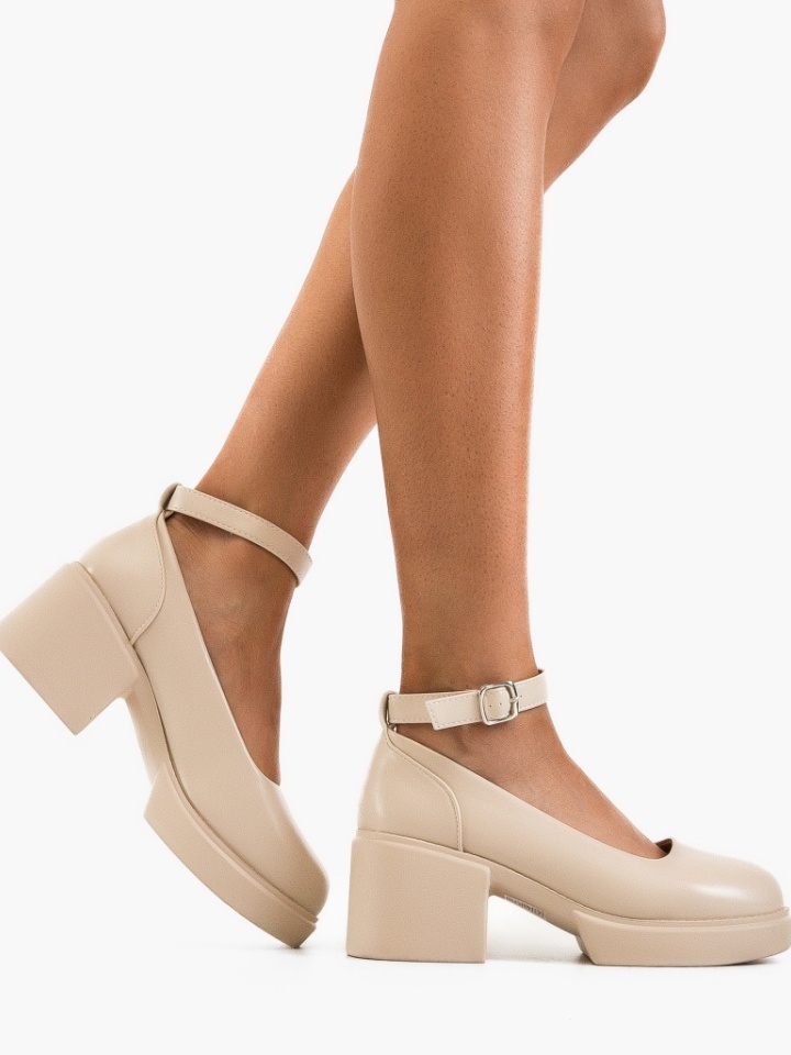Scarpe da donna Beige Grima - Img 2