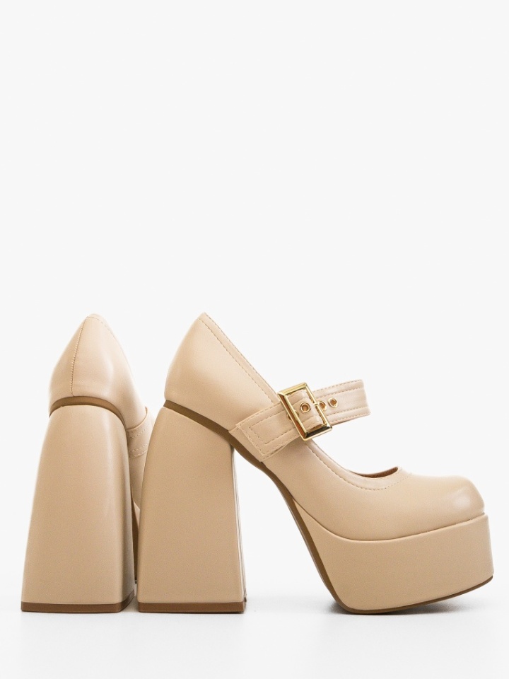 Scarpe da donna Beige Luban - Img 4