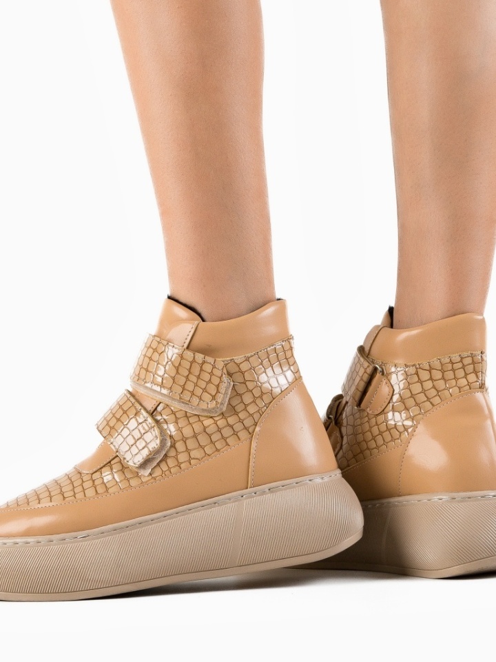 Tronchetti da donna Beige Hrago - Img 2