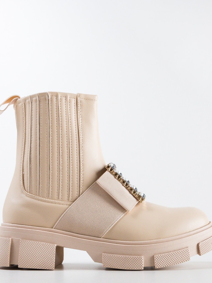 Tronchetti da donna Beige Saara - Img 2