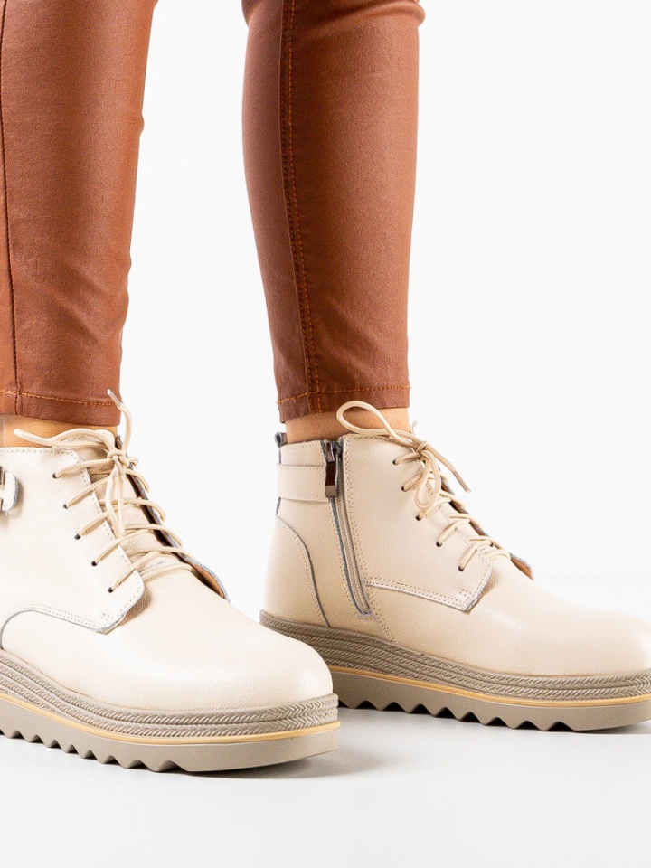 Tronchetti da donna Beige Solders - Img 10