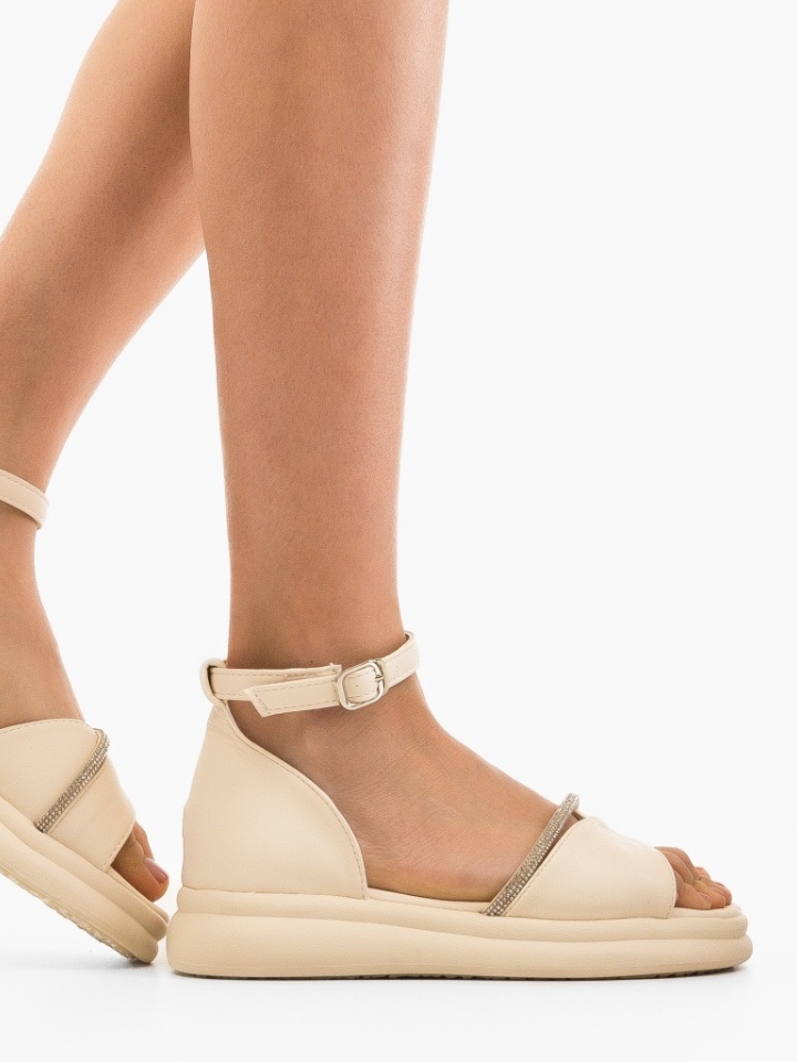 Sandali Beige Chandra - Img 1