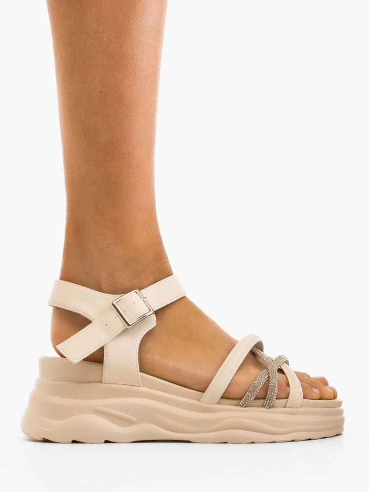Sandali con plateau Beige Jalke - Img 4