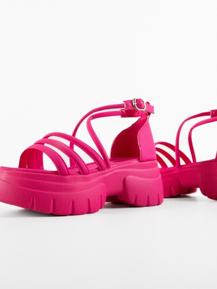 Sandali con plateau Fuchsia Validia - Img 5
