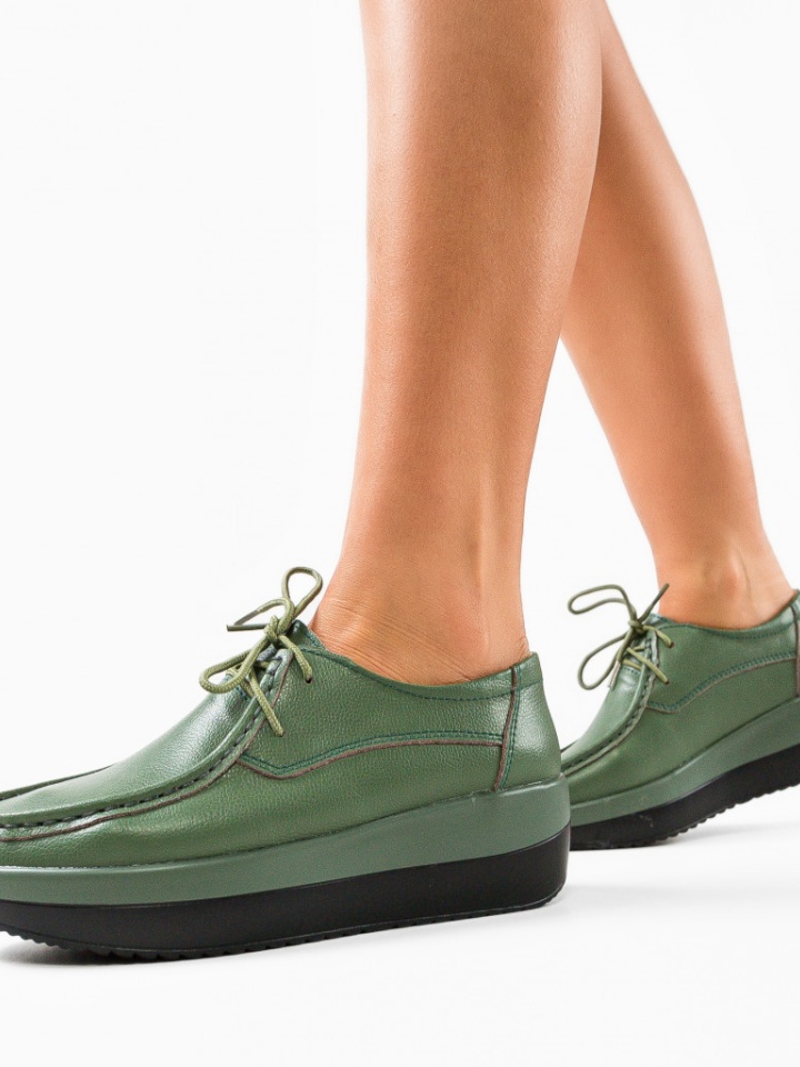 Scarpe casual Verde Vlasta - Img 3