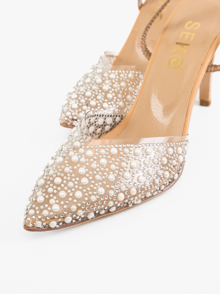 Scarpe da donna Beige Beto - Img 7