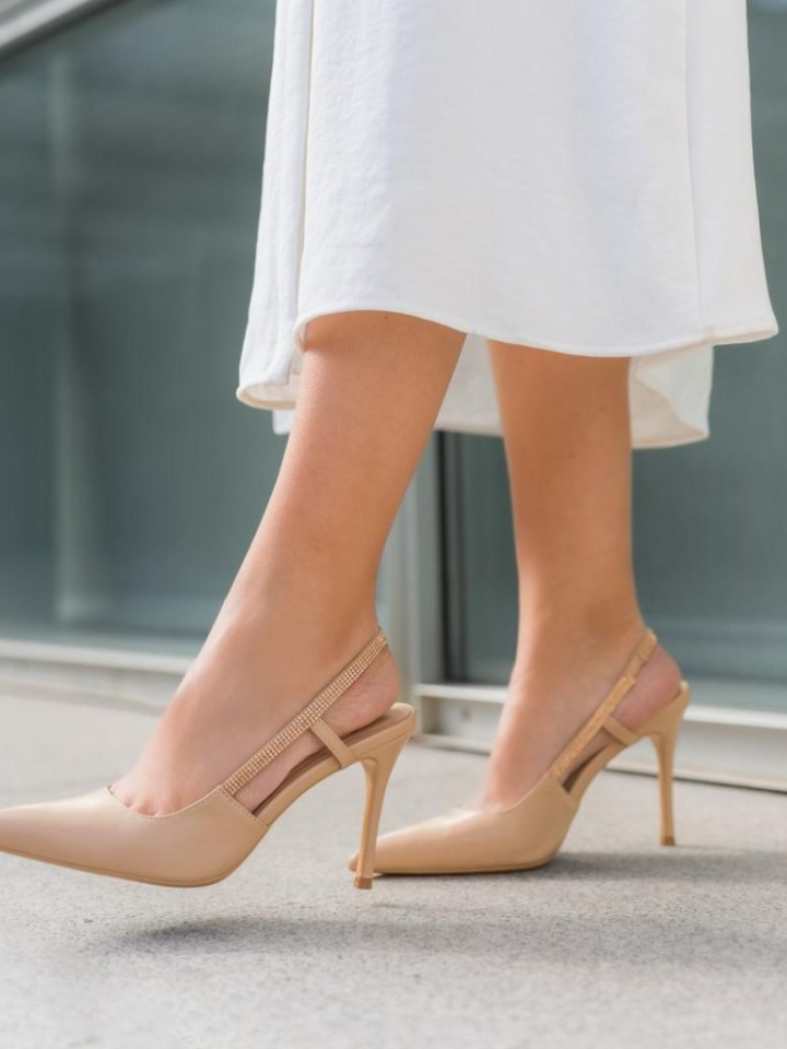 Scarpe da donna Beige Lourdusamy - Img 1