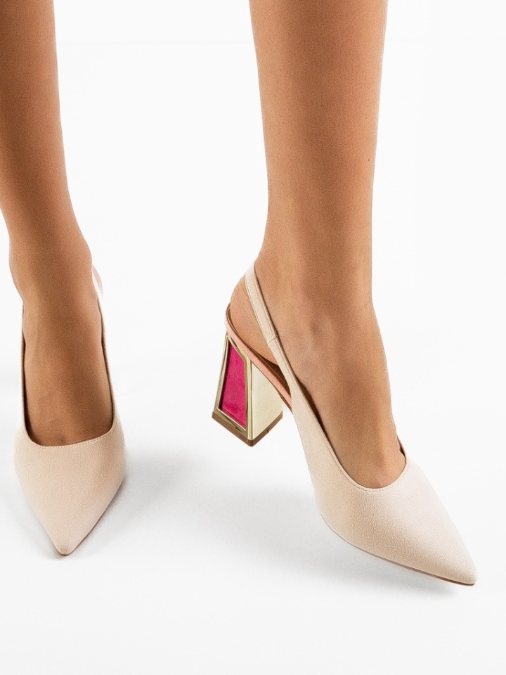 Scarpe da donna Beige Nasim - Img 2