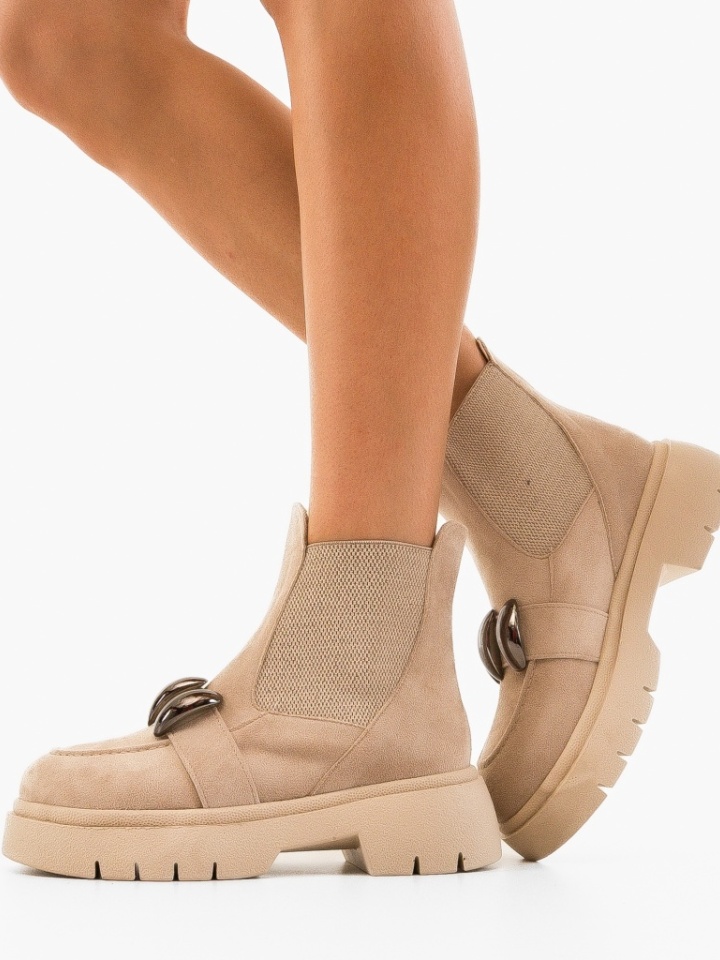 Tronchetti da donna Beige Krenzza - Img 3