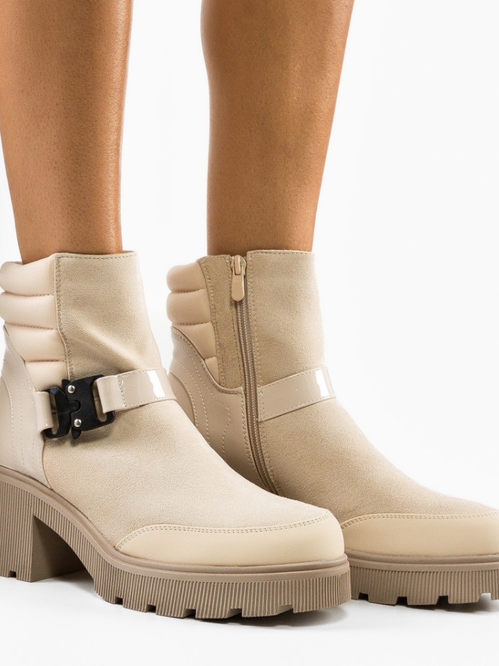 Tronchetti da donna Beige Salin - Img 1
