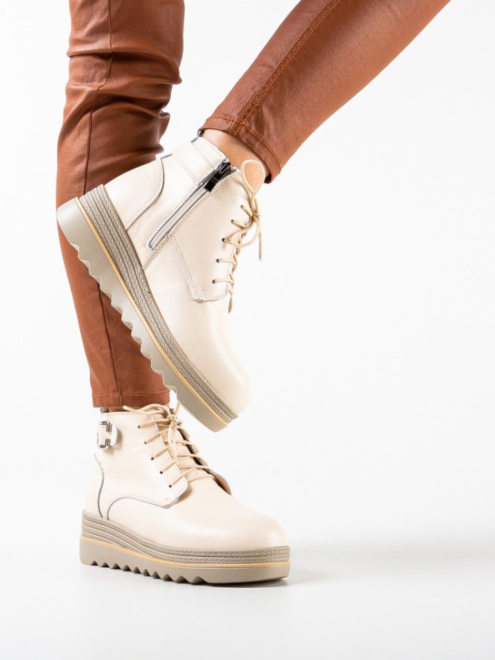 Tronchetti da donna Beige Solders - Img 11