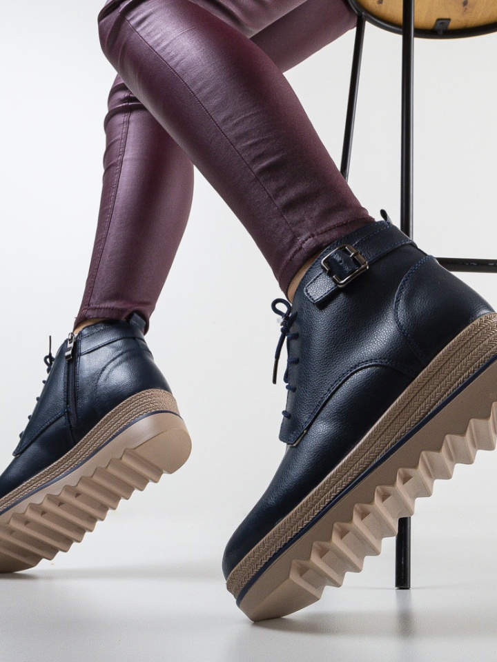 Tronchetti da donna Blu navy Solders - Img 4