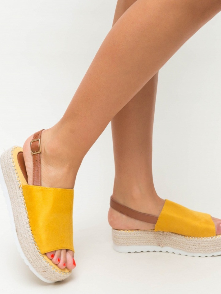 Sandali con plateau Gialli Sedy - Img 1