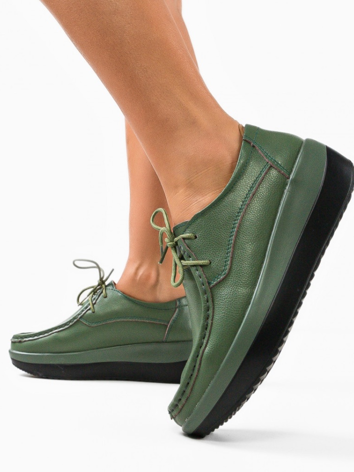 Scarpe casual Verde Vlasta - Img 4