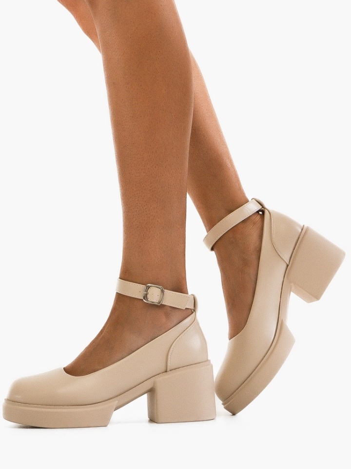 Scarpe da donna Beige Grima - Img 4