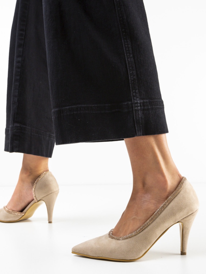 Scarpe da donna Beige Wiham - Img 3