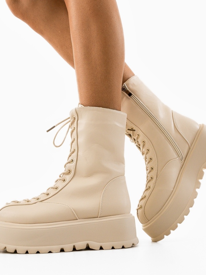 Tronchetti da donna Beige Pekiot - Img 5
