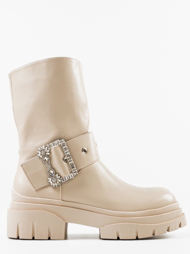 Tronchetti da donna Beige Short - Img 13