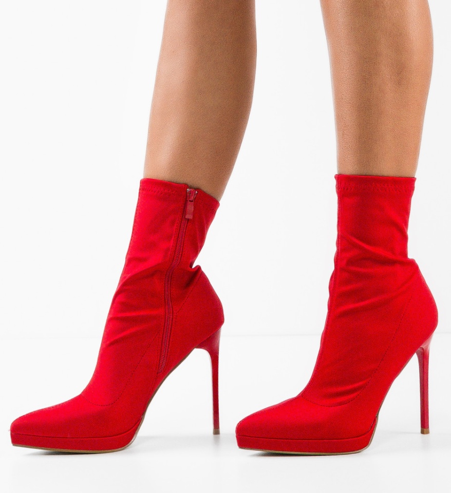 Botine dama Scarl Rosii - Img 5