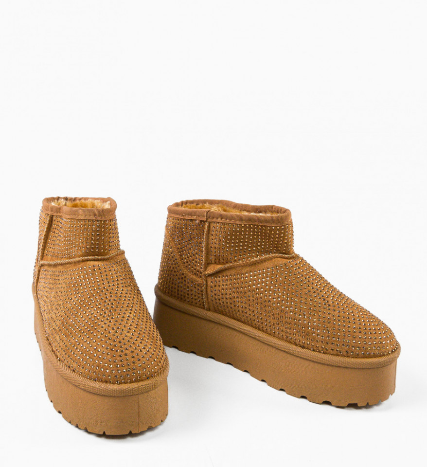 Cizme tip Ug Oliv Camel - Img 3