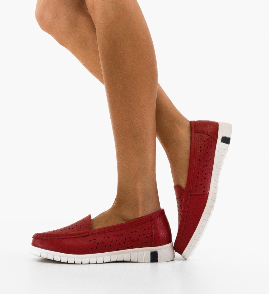 Espadrile dama Skrell Rosii - Img 5