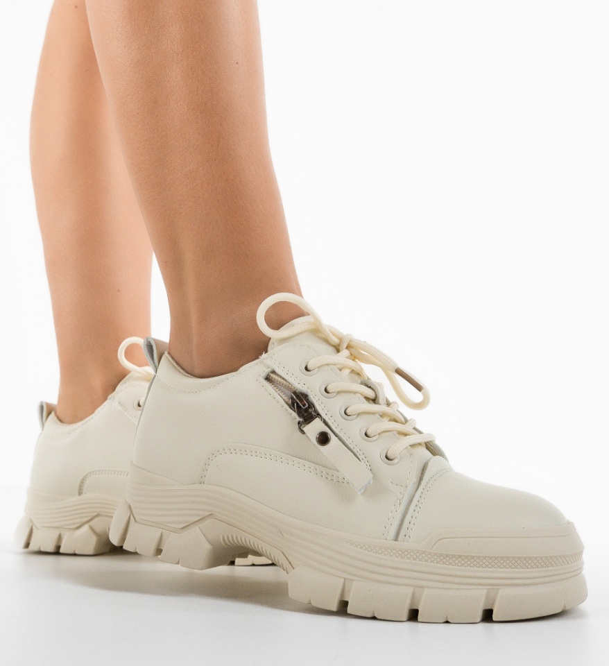 Pantofi Casual Aguir Bej - Img 4