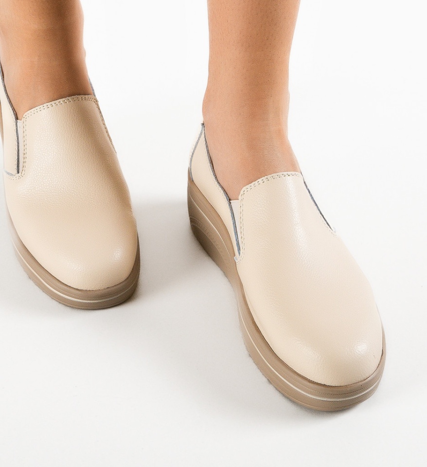 Pantofi Casual Alpino Bej 2 - Img 4