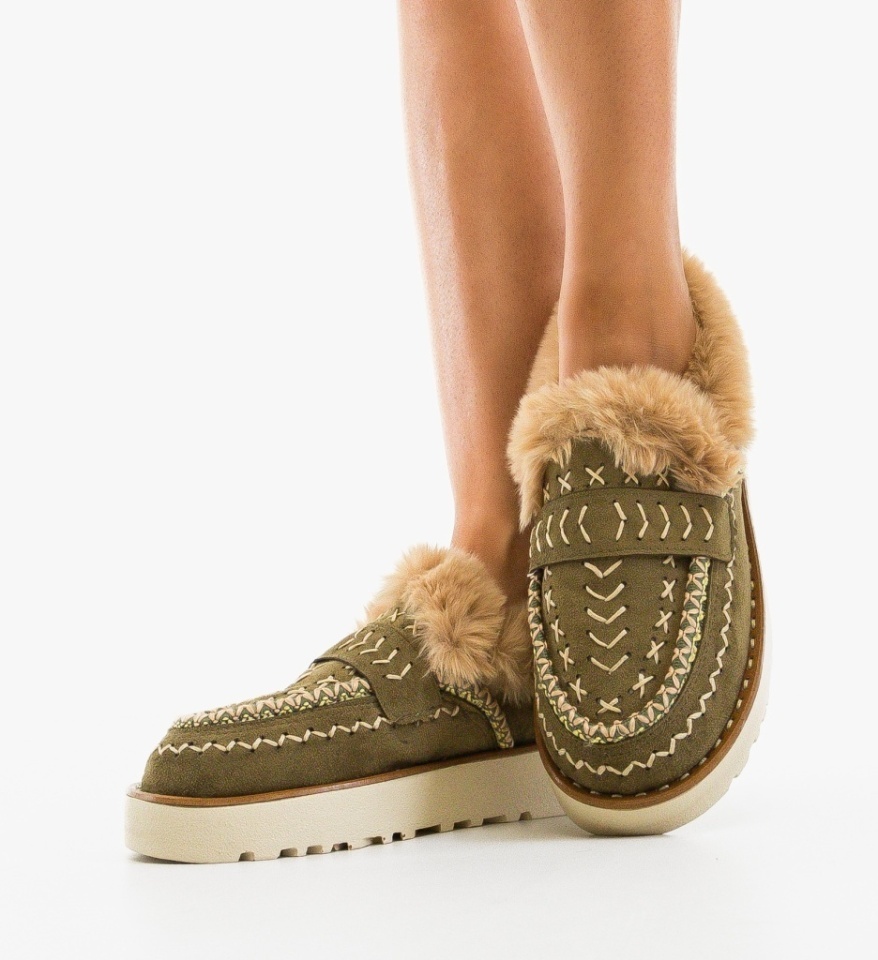 Pantofi Casual Chunky Verzi - Img 4